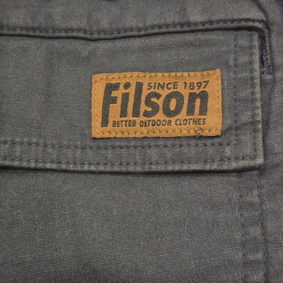 Filson Dry Falls Shorts Men's XL Serv Blue Durable Stretch Cotton Hiking New - Picture 9 of 9